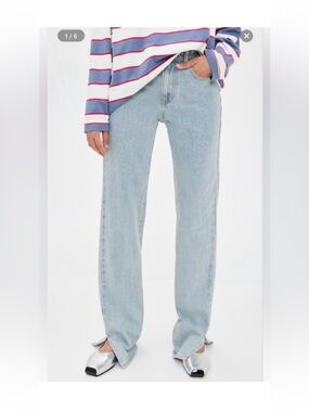 Lioness Light Wash Straight Jeans